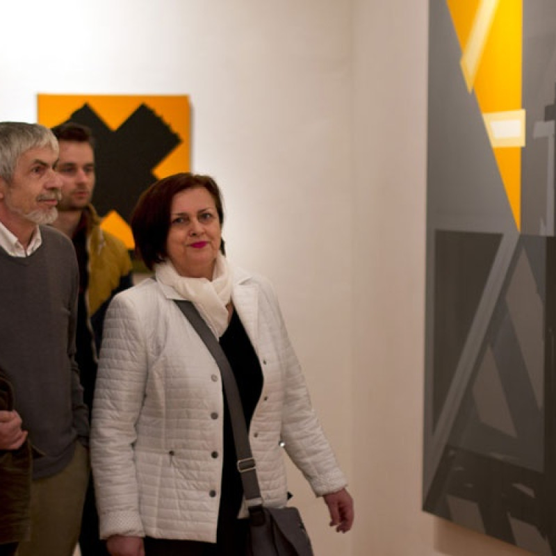 manželia Balgaví na vernisáži