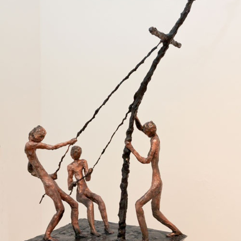 Matej Babuliak, Písmo, národ, patinovaná sadra, 2012