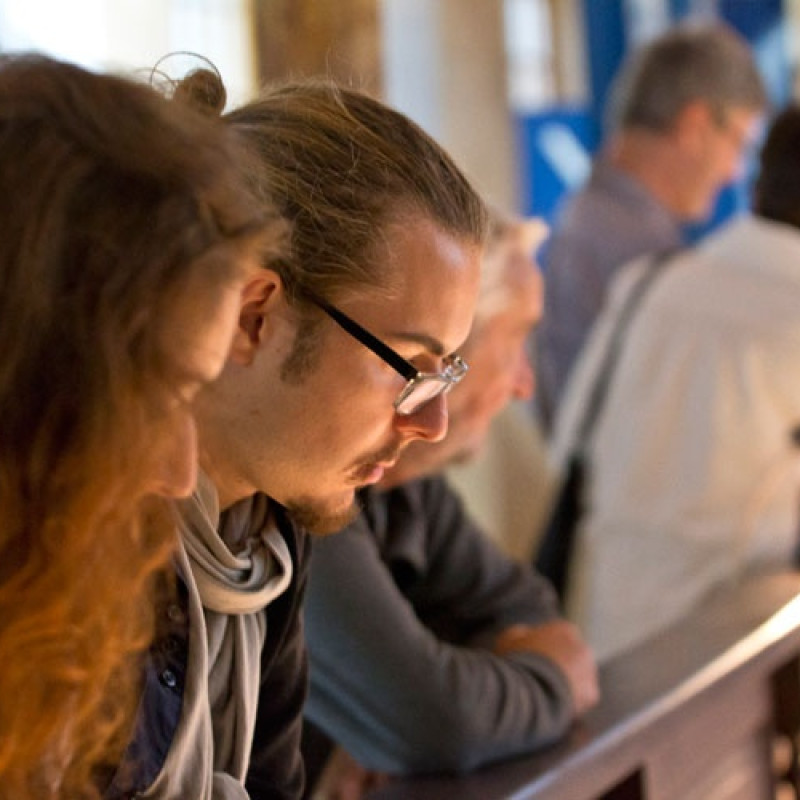 na vernisáži v Synagóge