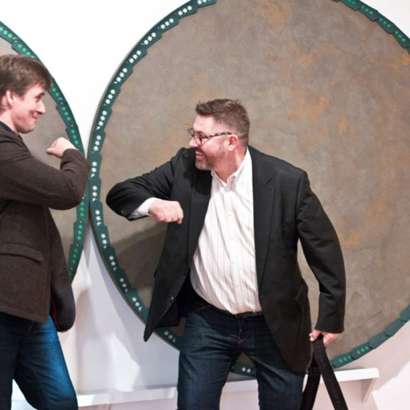 autori po otvorení výstavy