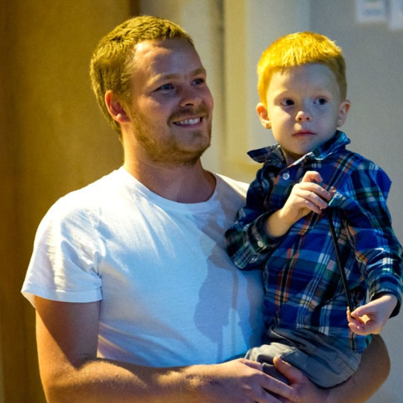 autor na otvorení výstavy