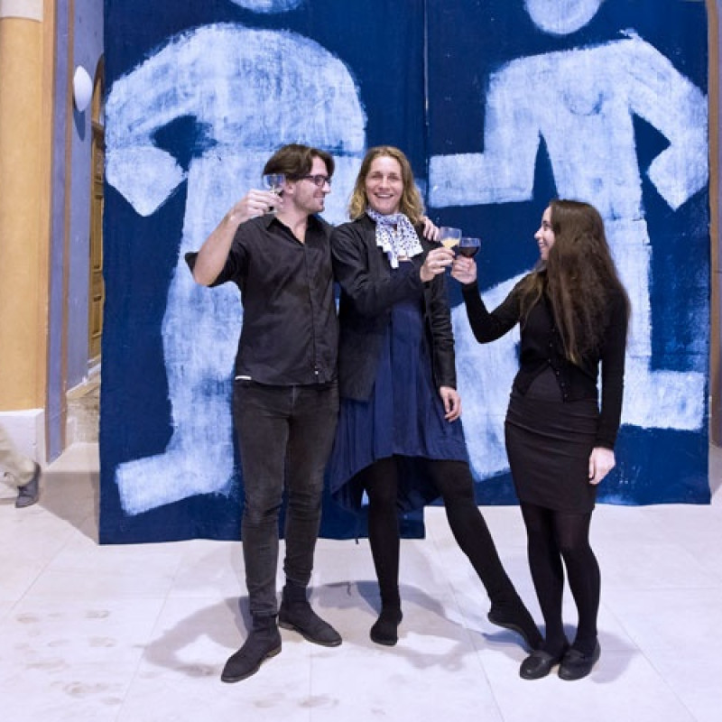 autori po otvorení výstavy