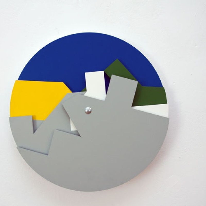 Kruhový posúvač II, 2004, variabil, priemer 50 cm, MDF, syntetické farby