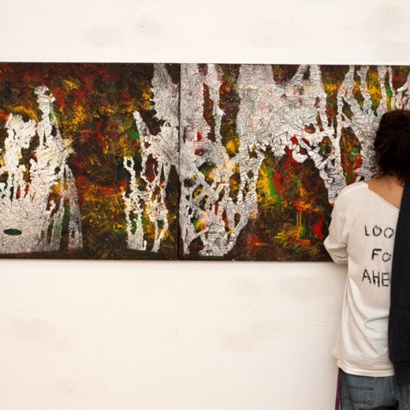 na otvorení výstavy Asymetria