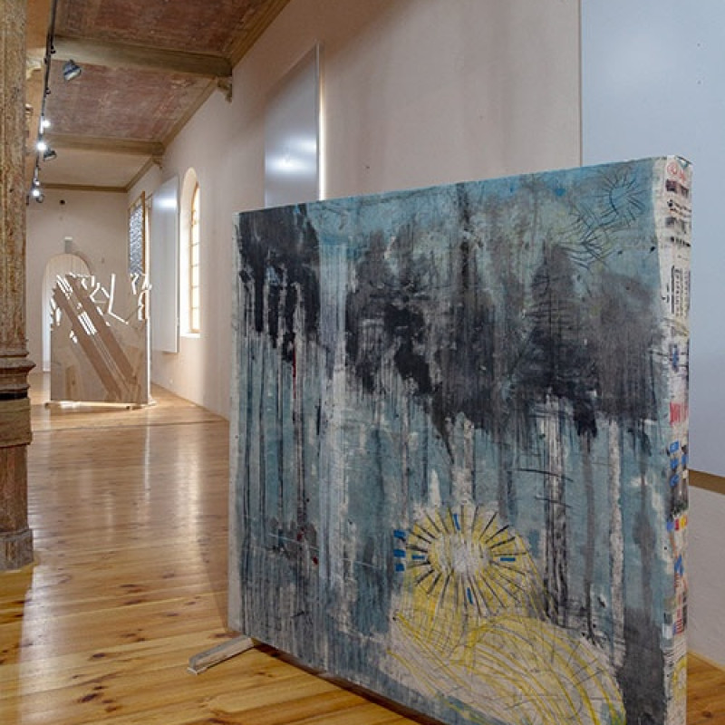 olejomaľba z cyklu Mimézis, 2016 (olej na plátne, 170x175x15 cm)