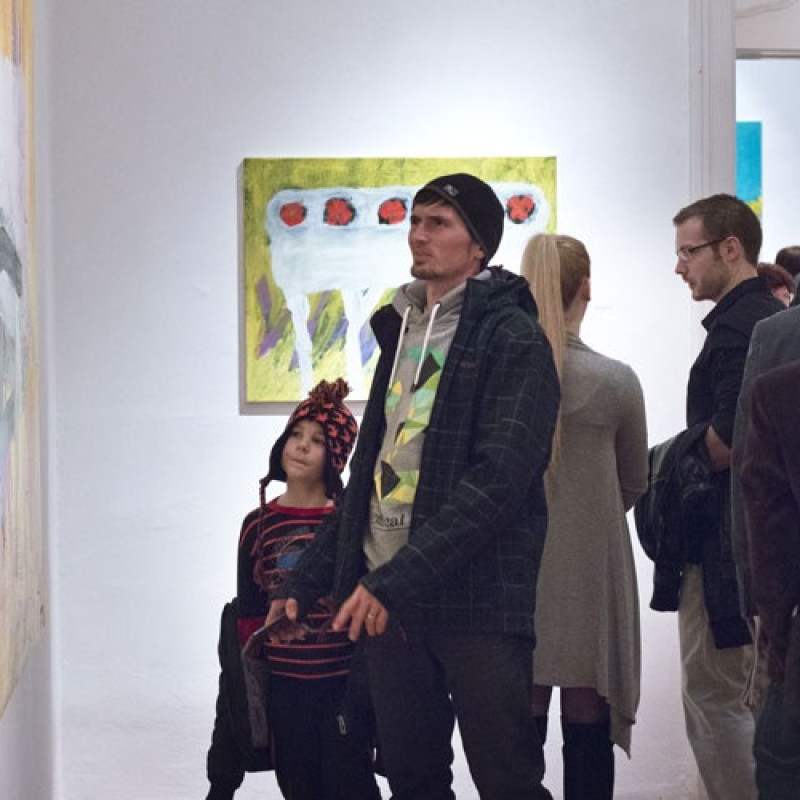 na otvorení výstavy Mimikry