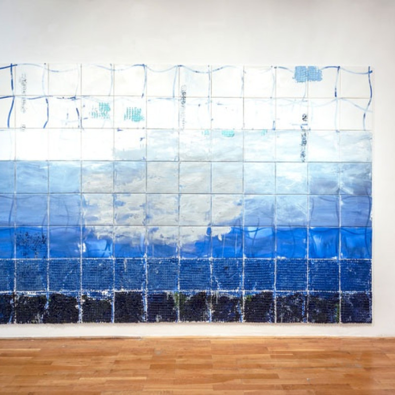 Hladina, 2018, olej na plátne, 240 x 360 cm