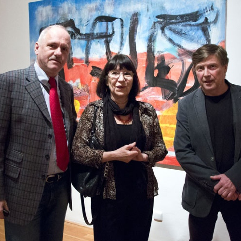 pred otvorením výstavy