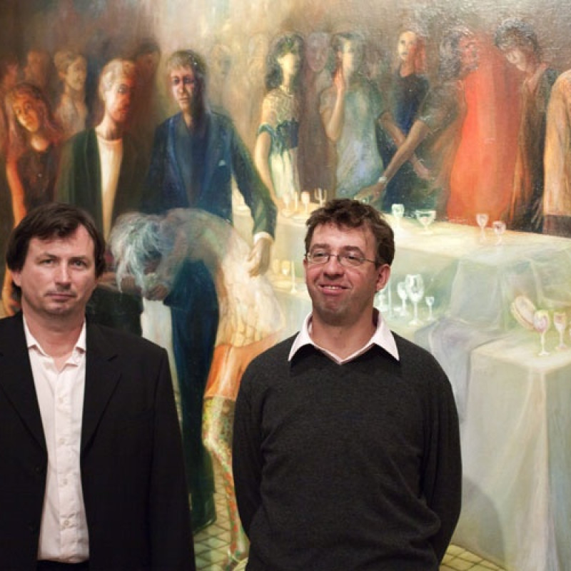 foto kurátora s autorom