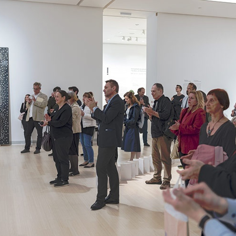 na vernisáži v Ludwig Múzeu