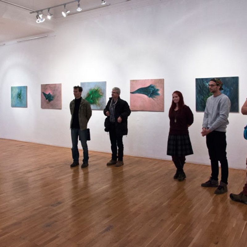 na komentovanej prehliadke výstavy Zimomriavky