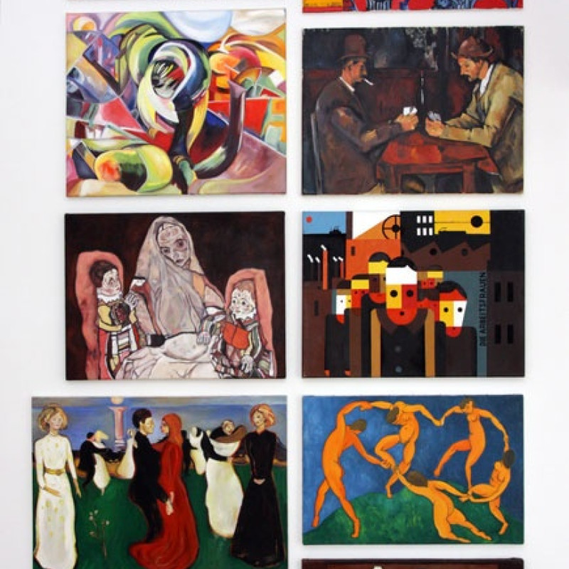 práce študentov ateliéru maľby