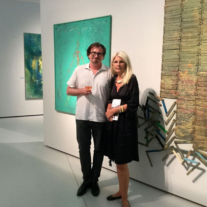kurátor výstavy s Monikou Kubinskou
