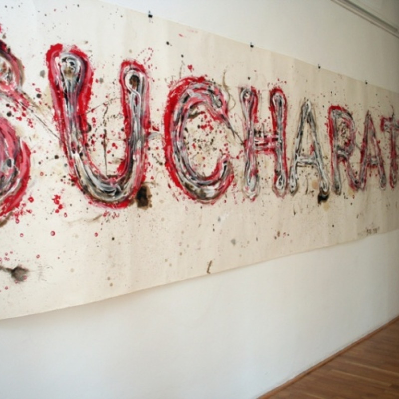 Blažej Baláž, 1958: SUCHARATOLEST, 2008, akryl a asfalt na papieri