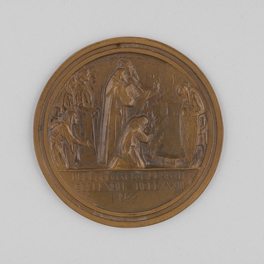 Medaila k výročiu založenia Pribinovho kostola v Nitre/reverz