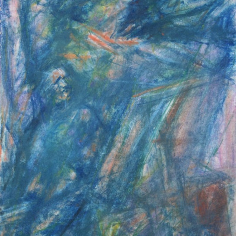 TEODOR TEKEL, Zjavenie, 1960-1970, suchý pastel na papieri, 29,3x20,3cm